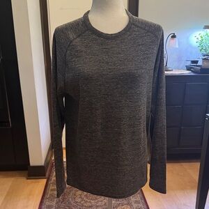 Jockey Charcoal Gray Long Sleeve Athletic Top